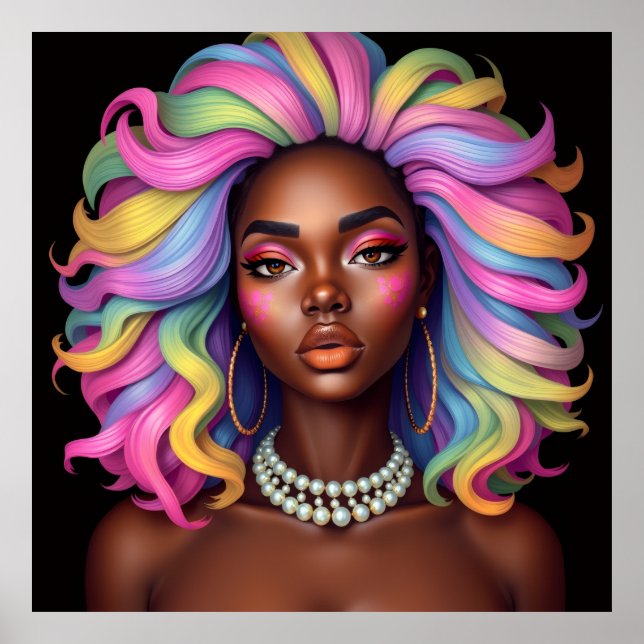 Black woman melanin sistas brown skin girls sista  poster (Vorne)