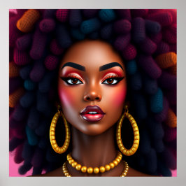 Black woman melanin sistas brown skin girls sista  poster