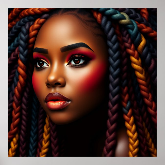 Black woman melanin sistas brown skin girls sista  poster (Vorne)