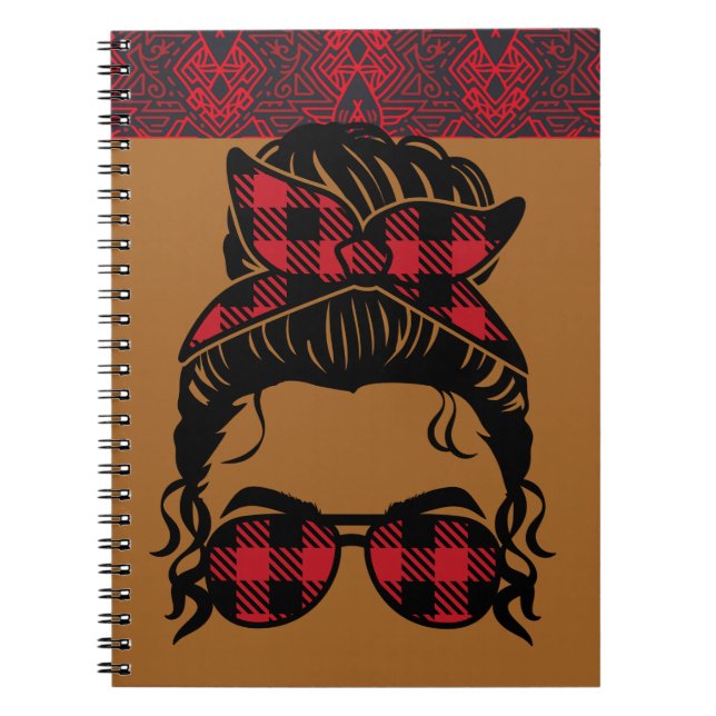 Black Woman Tribal Muster Notebook Notizblock (Vorderseite)