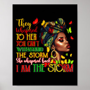 Black Women African Melanin Black History Montag W Poster