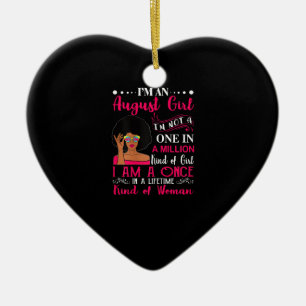 Black Women August Geburtstagsgeschenke Im A Leo Q Keramik Ornament