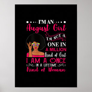 Black Women August Geburtstagsgeschenke Im A Leo Q Poster