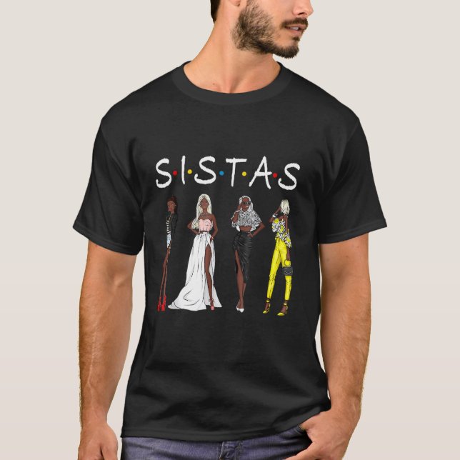 Black Women Black Queen Sistas Bl T-Shirt (Vorderseite)