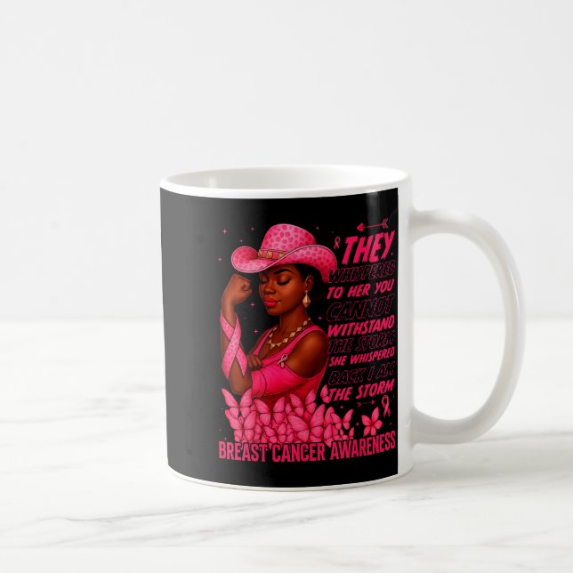 Black Women Breast Cancer Survivor Nk Ribbon I'm T Kaffeetasse (Rechts)