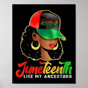 Black Women Freedom 1865 Juneteenth wie meine Anke Poster