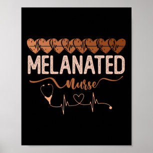 Black Women Melanated Nurse Black History Monat Nu Poster