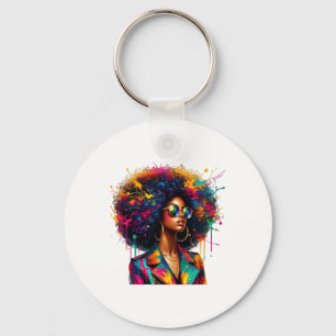 Black Women Melanin Queen Strong Afro African Trop Schlüsselanhänger