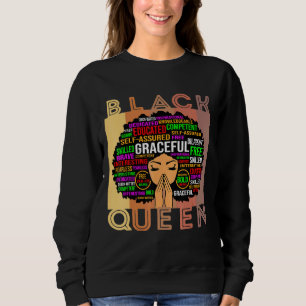 Black Women Melanin Teacher Queen Afro Black Girl Sweatshirt
