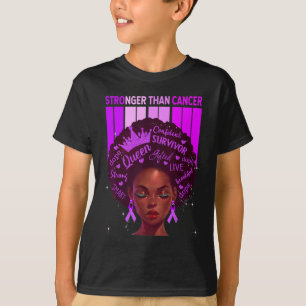 Black Women Queen Stronger als Epilepsy Lila Ri T-Shirt
