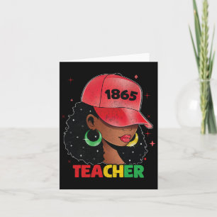 Black Women Teacher Afro Melanin Black History Mon Karte