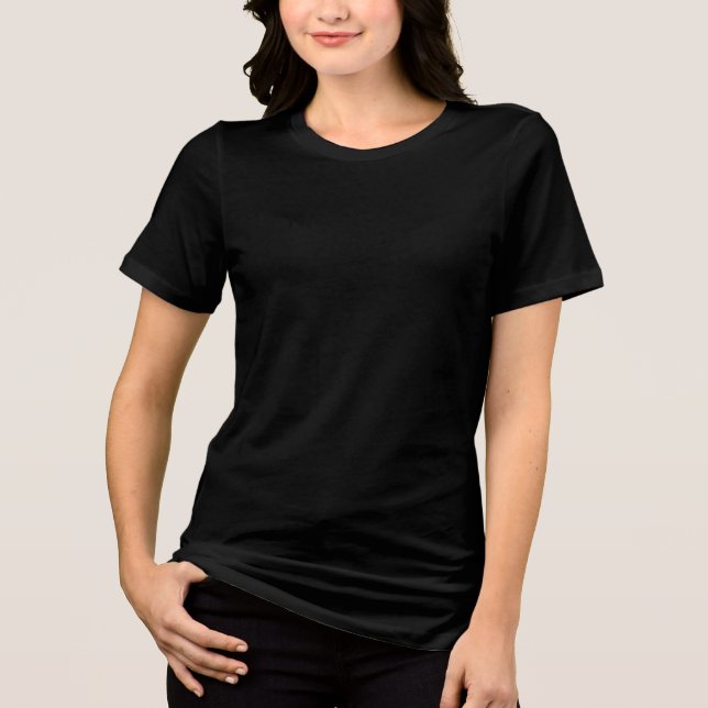 Black Women's Tri-Blend Scoop Neck T - Shirt (Vorderseite)