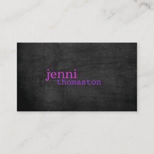 Black Wood Lila Typografy Business Card Visitenkarte