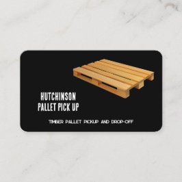 Black Wood Pallet Visitenkarte