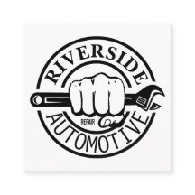 Black Wrench Hand Auto Reparaturshop Modern Logo