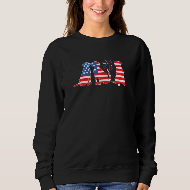 Black Yellow Chocolate Fox Red Lab Silver Patrioti Sweatshirt (Vorderseite)