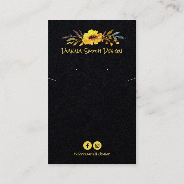 Black Yellow DIY-Kette und Kartenhalter Visitenkarte (Vorderseite)