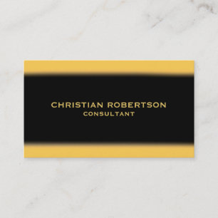 Black Yellow Gold Consultant Business Card Visitenkarte