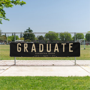 Black Yellow Huge Gold Moderne Grad Ankündigung Ba Banner