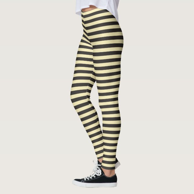 Black Yellow Stripes Leggings (Links)