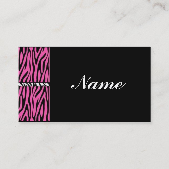 Black Zebra Business Card Visitenkarte (Vorderseite)