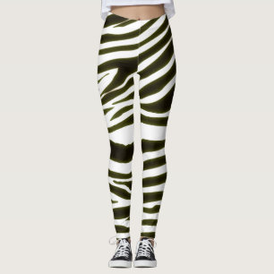 BLACK ZEBRA PATTERN LEGGINGS