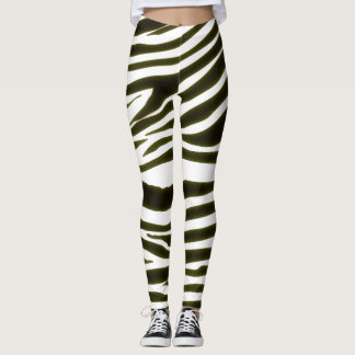 BLACK ZEBRA PATTERN LEGGINGS