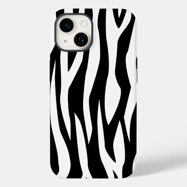 Black Zebra Print Case-Mate iPhone Hülle (Rückseite)