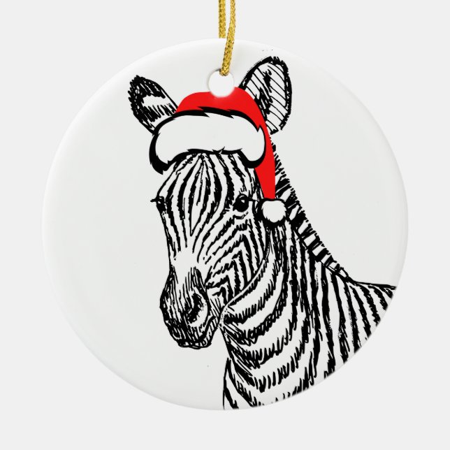 Black Zebra Santa Dekoration (Vorne)