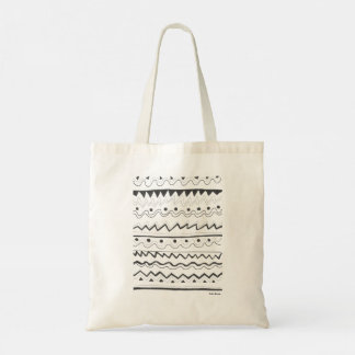 Black Zig Zag Design für die Tasche Zurück