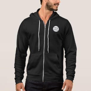 Black zip up mens hoodies ADD YOUR LOGO HIER