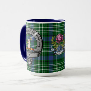 Blackadder Clan Abzeichen & Tartan Tasse