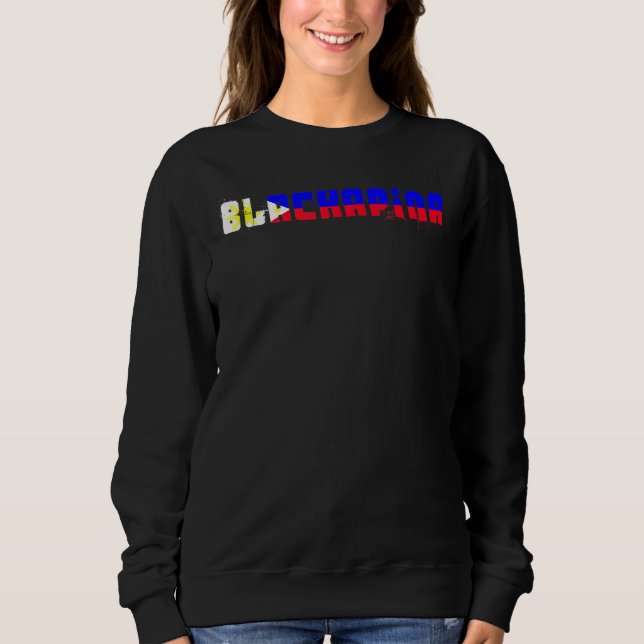 Blackapina Half Schwarz Halb Filipino Blackapino Sweatshirt (Vorderseite)
