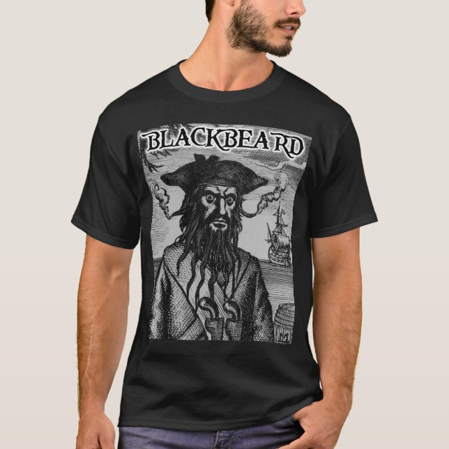 Blackbeard das Piraten-Shirt T-Shirt (Vorderseite)