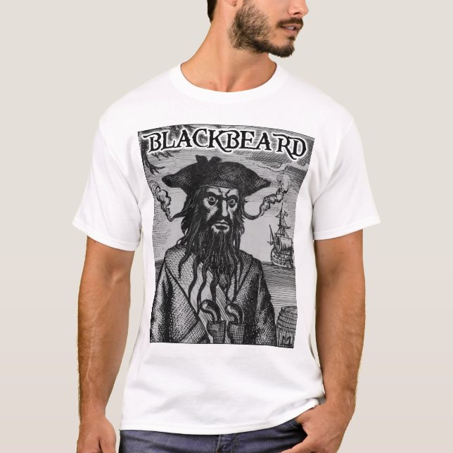 Blackbeard das Piraten-Shirt T-Shirt (Vorderseite)