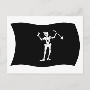 Blackbeard-Flagge Postkarte