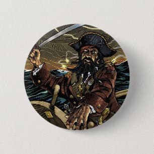 Blackbeard Knopf Button