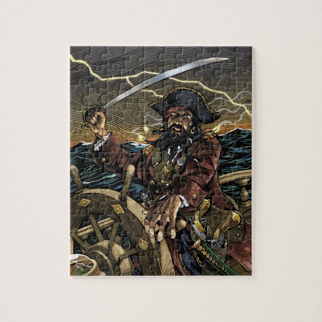 Blackbeard Piraten-Puzzlespiel Puzzle (Vertikal)
