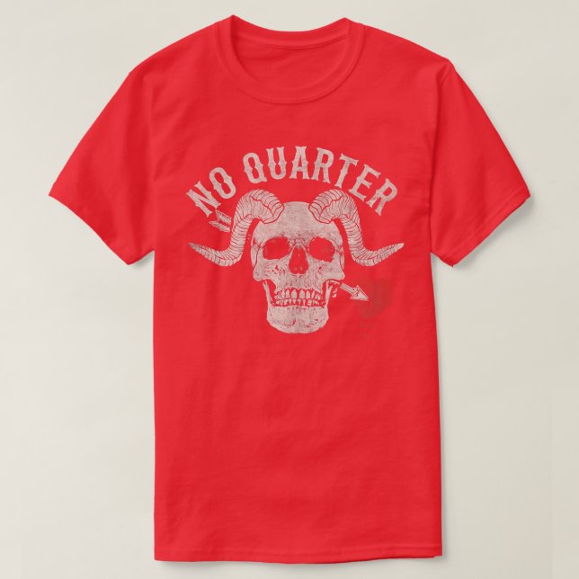 Blackbeard the Pirate Battle Flag Jolly Roger No Q T-Shirt (Design vorne)