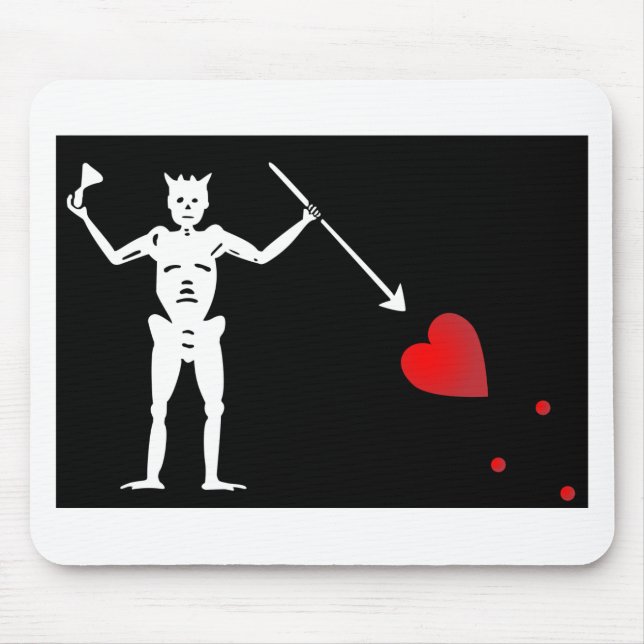 BlackBeards Flagge (Edward unterrichten) Mousepad (Vorne)
