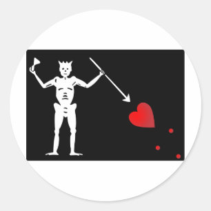 BlackBeards Flagge (Edward unterrichten) Runder Aufkleber