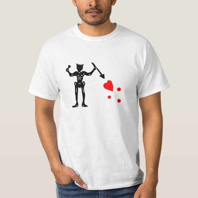 Blackbeards Flagge T-Shirt (Vorderseite)