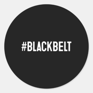 Blackbelt Black Belt Taekwondo Karate Runder Aufkleber