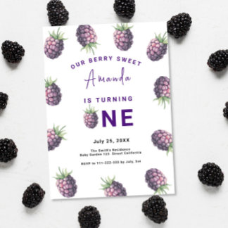 BlackBerry 1. Geburtstag Party | Berry First Einladung