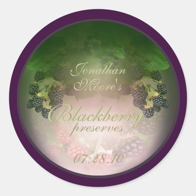 BLACKBERRY 3 RUNDER AUFKLEBER (Vorderseite)