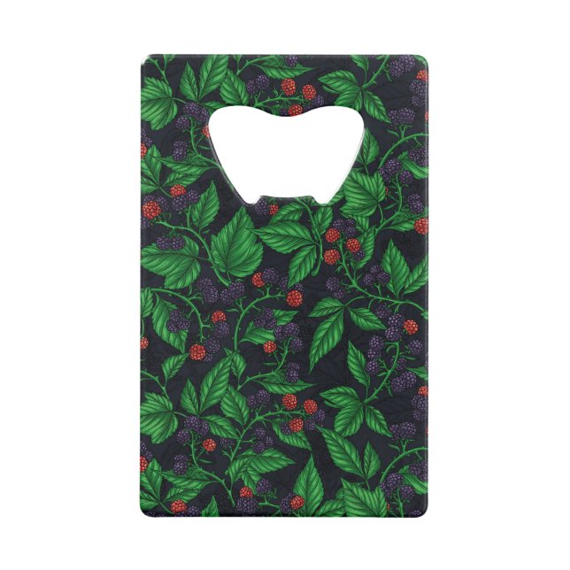 BlackBerry auf dunkelgrau Geldbeutel Flaschenöffner (Vorderseite)