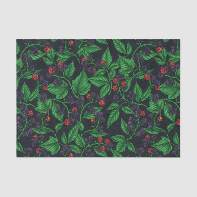 BlackBerry auf dunkelgrau Seidenpapier (Vorderseite)