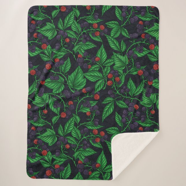 BlackBerry auf dunkelgrau Sherpadecke (Vorderseite)