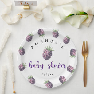 BlackBerry - Babydusche Pappteller