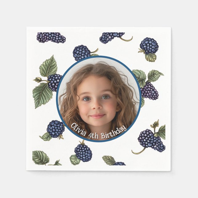 BlackBerry Benutzerdefiniertes Foto und Bezeichnun Serviette (Vorderseite)